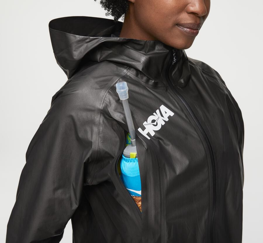 Hoka One One Gore-Tex Shakedry™ Run - Women Jackets - Black,Australia SIU-936402